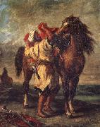 Eugene Delacroix Arab Sadding His Horse china oil painting reproduction